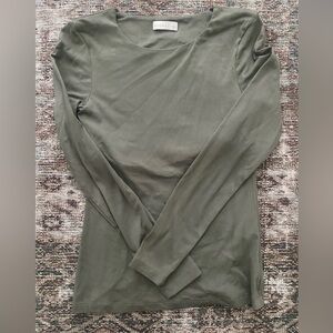 Kookai Green Fitted Long Sleeve T-shirt